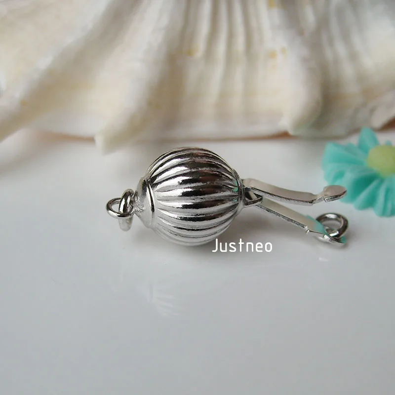 sterling silver corrugated box clasp (2)