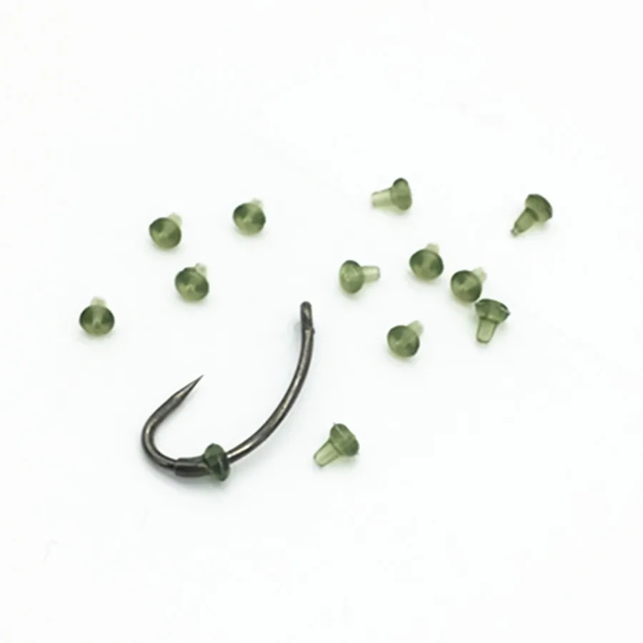 

50Pcs* Soft Carp Fishing Rubber Hook Stopper on Sliding Hooks Holder Buffer Terminal Tackle Rubber Pop Up Set Up Rig Shank Bead