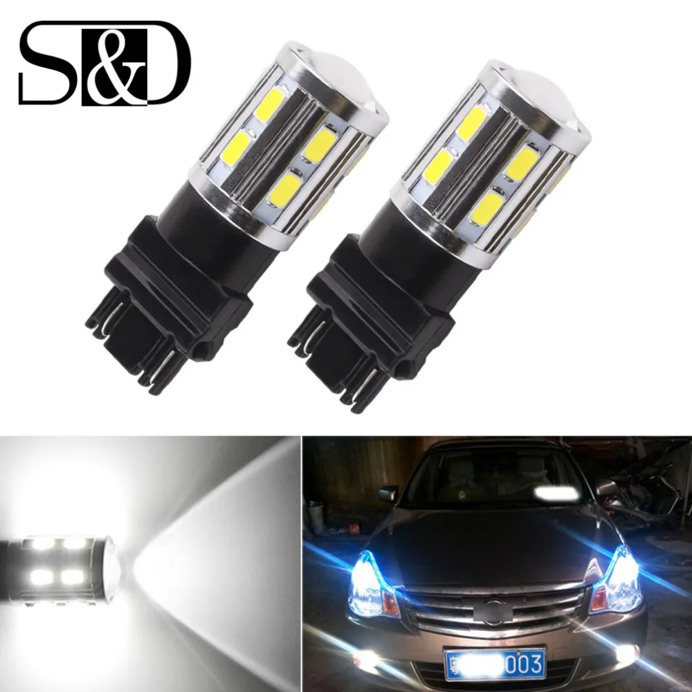 S & D T25 LED 3157 3156 светодиодные лампы с высокой мощностью 12 SMD 5730 P27w P27/7 W автомобильные