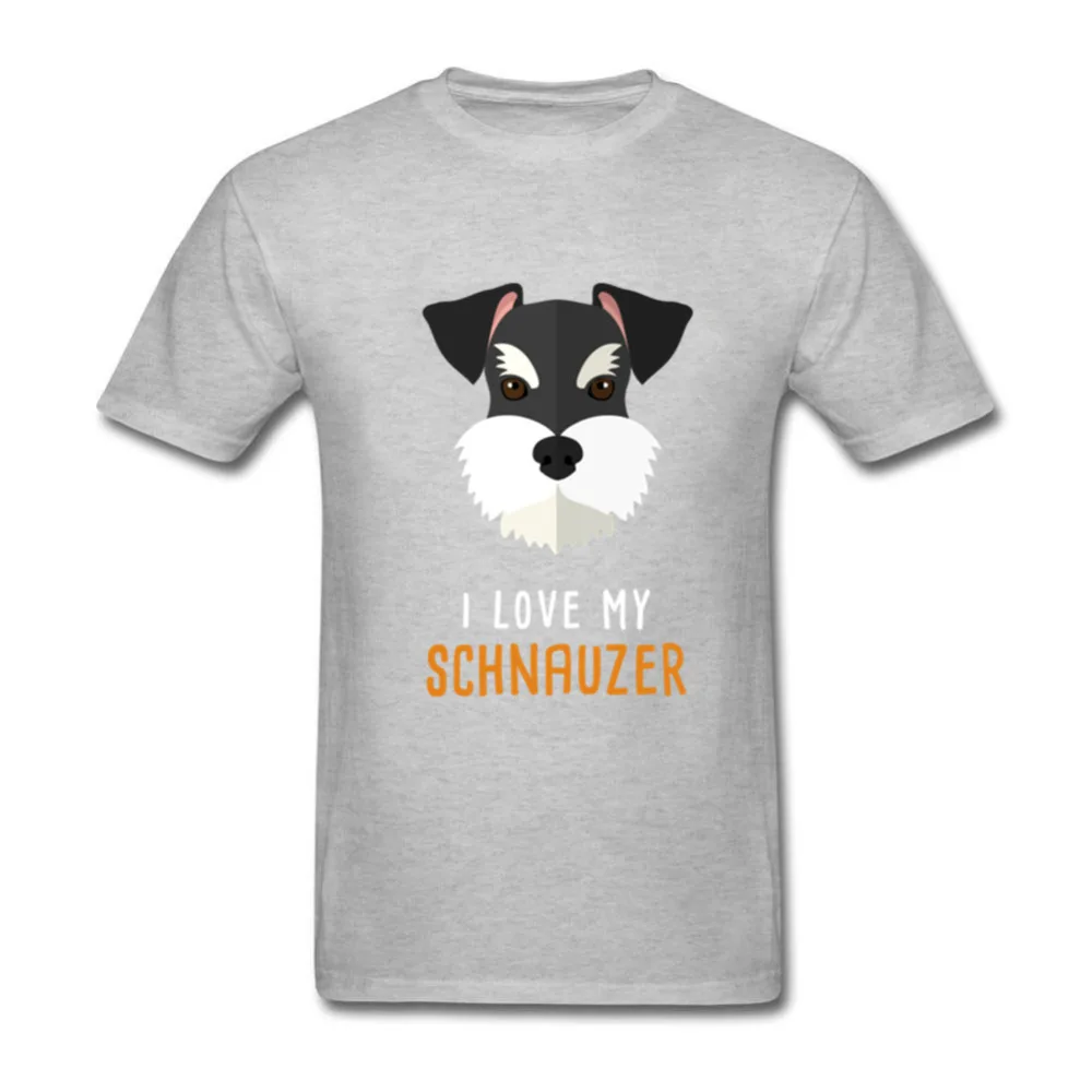 Мужские футболки с круглым вырезом I Love My Schnauzer мужские мужская одежда коротким