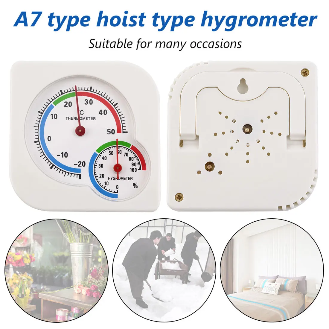 

Multifunction Mini Clock-shaped Indoor Outdoor Hygrometer Humidity Thermometer Temperature Weather Station Nursery Gauge