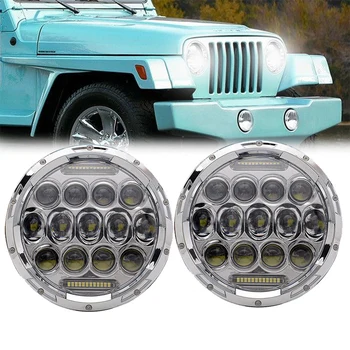 

TNOOG 1 pair 7inch Also For Wrangler JK TJ 75W Motorcycle LED Headlight Projector H4 H13 DRL For Motorcycle