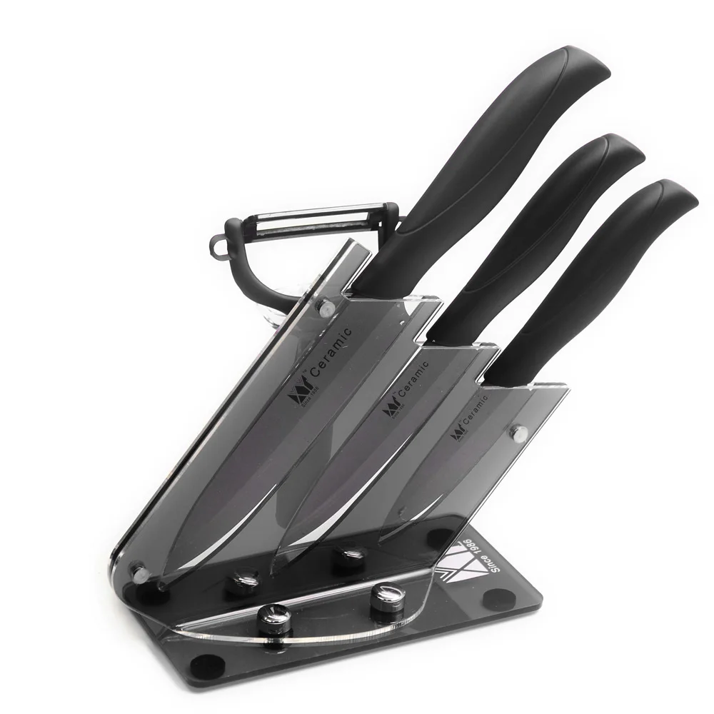 XYJ Brand Perfectional Kitchen Knife Gift Set 3 4 5 Inch Ceramic Knife With Peeler And