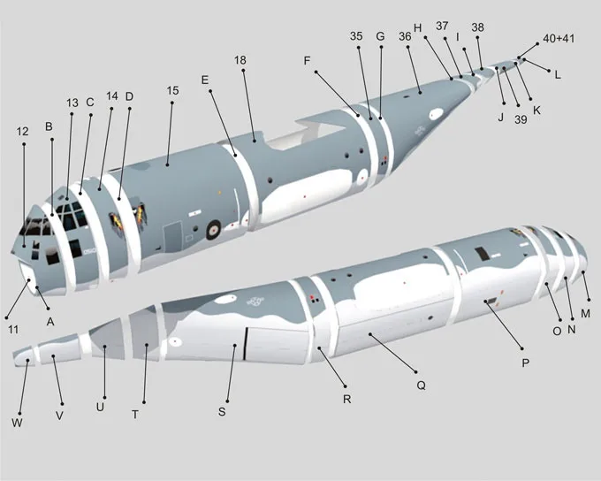 DIY 1:100 AC-130U жуткий военный корабль атака истребитель самолет бумажная модель сборка ручной работы 3D игра-головоломка DIY детская игрушка