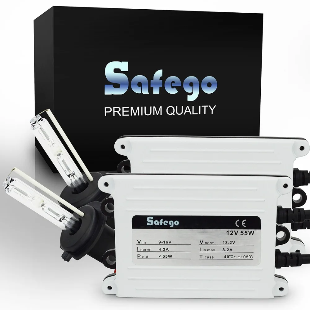 Safego H7 Xenon HID Conversion Kit 12V 55W AC 4300K 6000K 8000K 10000K 12000K HID Xenon Kit for Auto Car Headlight Bulbs Safego H7 Xenon HID Conversion Kit 12V 55W AC 4300K 6000K 8000K 10000K 12000K HID Xenon Kit for Auto Car Headlight Bulbs