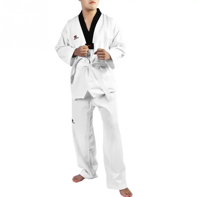 Adult Kids Tae Kwon Do Uniform Sportwear Taekwondo White Karate Costume 2 Model