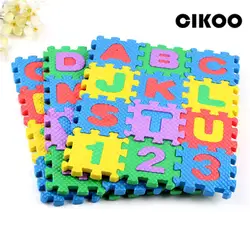 Cikoo Алфавит буквы детские игрушки детские коврики-головоломки 60 мм x 60 мм ковер для малышей 36 шт. языковая пена обучающая игрушка