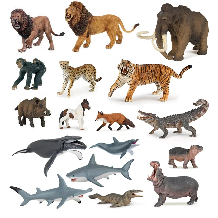 

Animal Toy Wildlife Miniature Figure Wild Animal Model Toy Lions Tigers Mini Toy for Boy Brinquedo Menino Cartoon Figurine