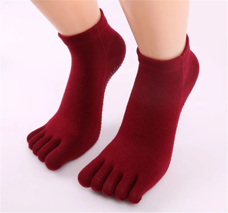 Professional Women Yoga Socks Non slip Five finger Toe Socks Athletic