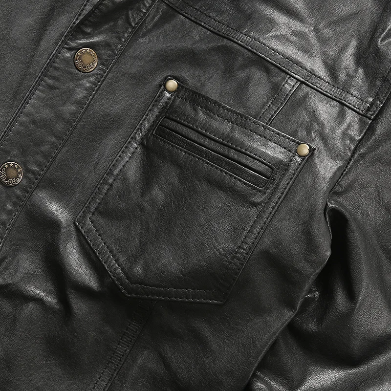 Deals Read Description! Asian size men's suede leather outwear mens goat leather jacket