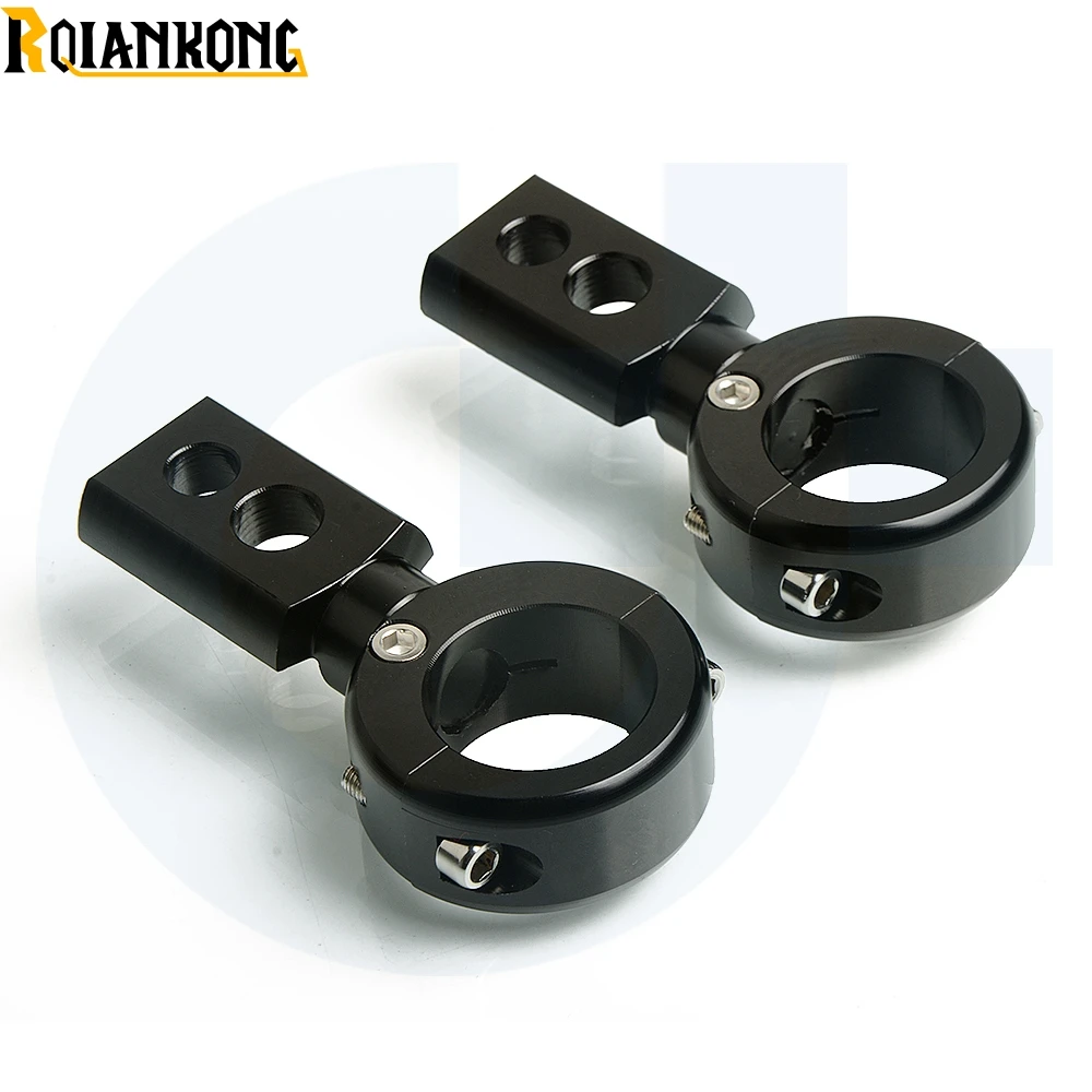 Fog Light Brackets 1-1//4/'/' MOTORCYCLE Handlebar Mount CNC Spotlight