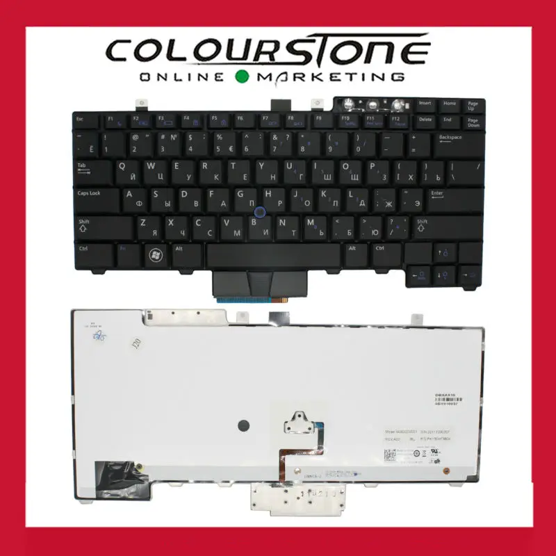 

Genuine Russian laptop Keyboard for Dell E6400 E6410 E5500 E5510 E6500 E6510 M2400 M4400 RU Black with backlit keyboard