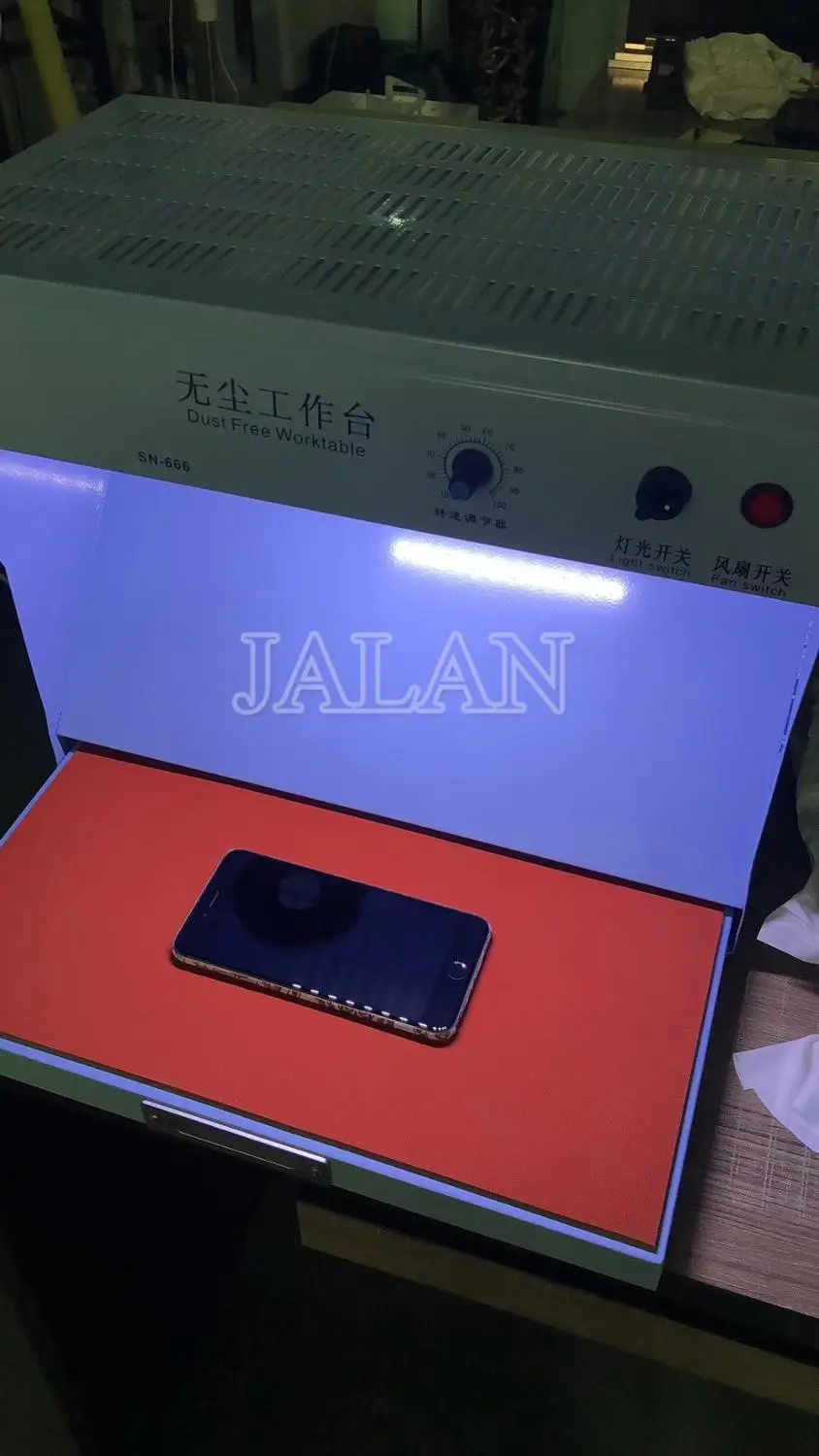 

Dust free room with light can adjustable with check dust function use for mobile phone lcd repair cleaning dust room