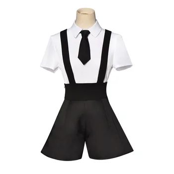 

Free Shipping Short Sleeves Girl School Uniform Halloween Cosplay Costume Customize for plus size adults