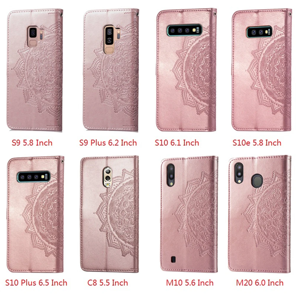 Флип чехол из искусственной кожи для Samsung Galaxy S10 S9 S8 Plus S7 S6 Edge S10e M10 M20 Note 8 9 C8 G530
