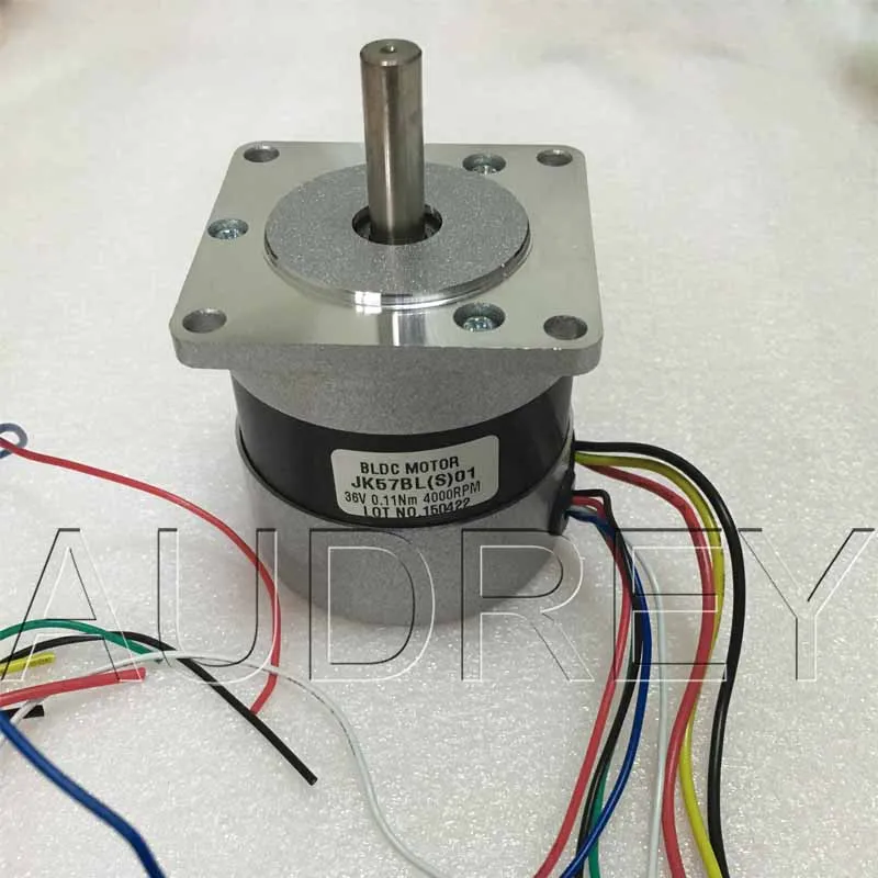 

57BLDCS Brushless DC Motor 36V 4000rpm 46W 6.8A Square motor end cover Circle the fuselage Hall feedback 3 phase Commutator