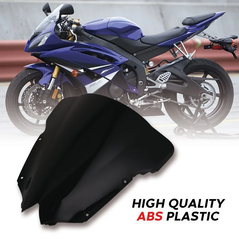 

Black Motorcycle Windscreen Windshield For Yamaha YZF 600 YZF R6 YZF600 YZF-R6 2008 2009 2010 2011 2012 2013 2014 2015 2016 2017