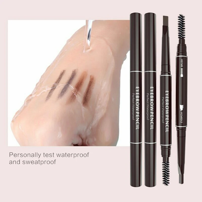 ELECOOL 1 шт., магический карандаш для бровей, водостойкая автоматическая ручка для бровей, стойкий макияж, косметические инструменты, 5 цветов, коричневая ручка для глаз