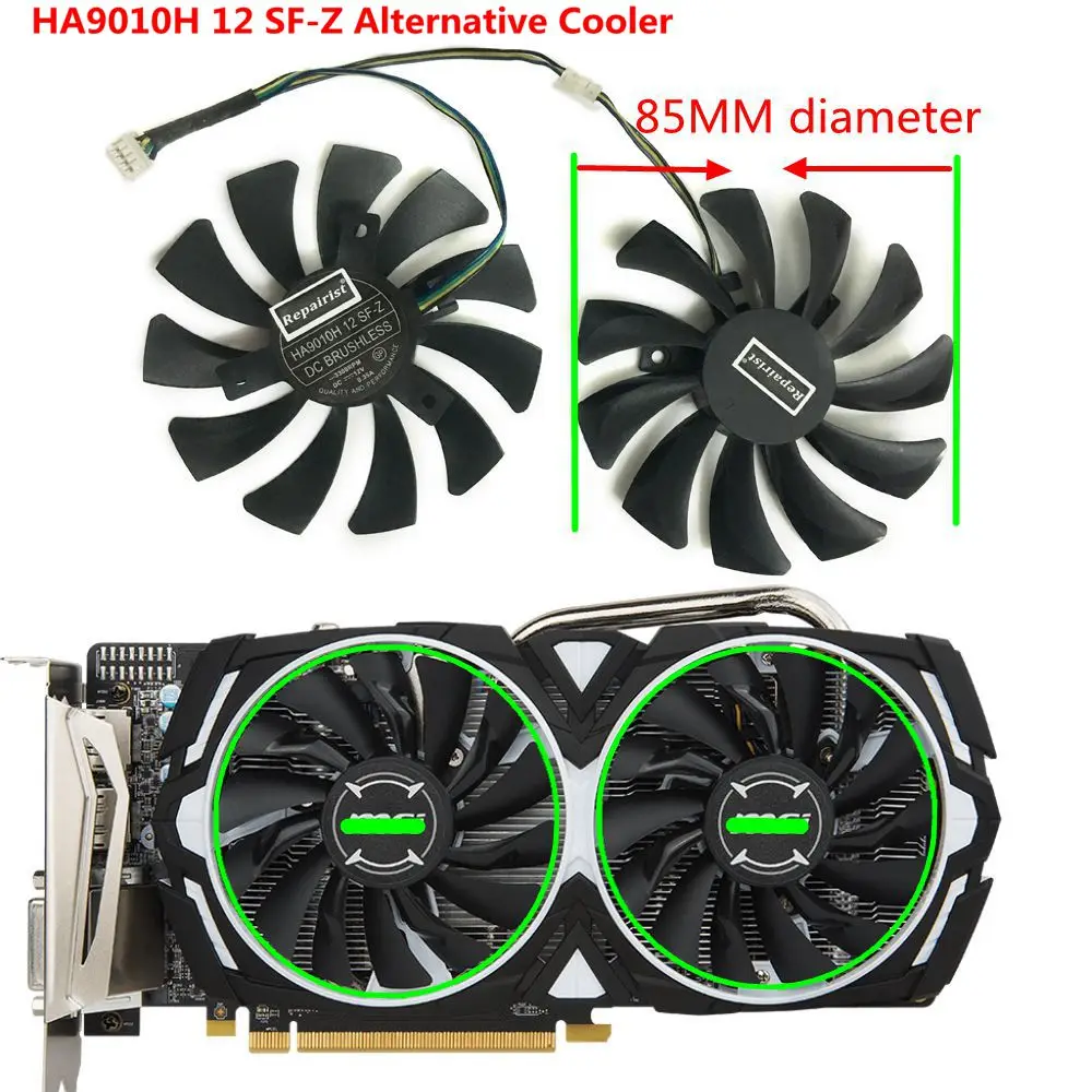 85MM RX470 RX570 VGA GPU Graphics Card Cooler Fan For MSI RX 470 RX 570 ARMOR Video Cards Cooling System As Replacement 85MM RX470 RX570 VGA GPU Graphics Card Cooler Fan For MSI RX 470 RX 570 ARMOR Video Cards Cooling System As Replacement