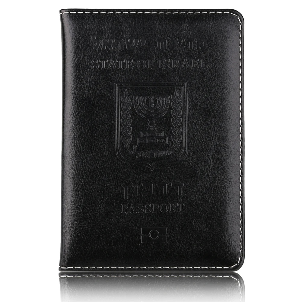 Чехол для паспорта унисекс из искусственной кожи для мужчин и женщин, чехол для паспорта - Цвет: Черный