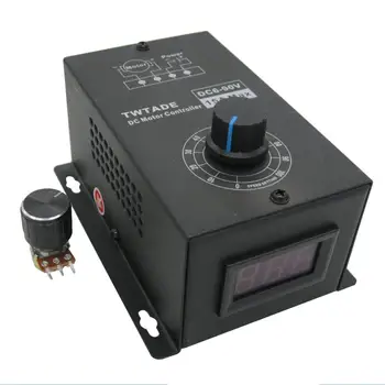 

6V-90V 15A 1000W 16KHZ Support PLC Control Speed Controller Dimmer Governor Regulation Output Voltage LED Display + knob