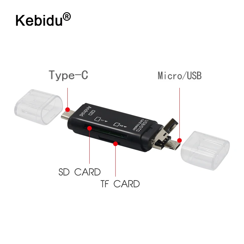 

Type C micro USB 5 In 1 OTG Card Reader High-speed USB2.0 Universal OTG TF/SD for Android Camera Computer Extension Headers