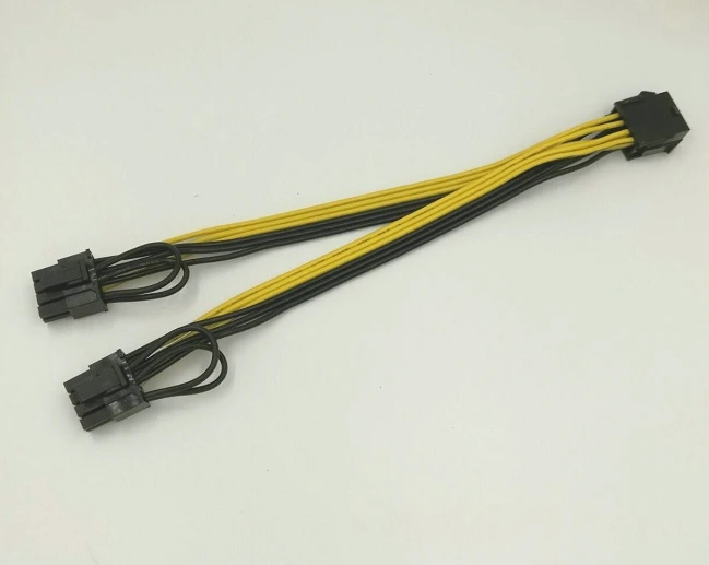 bilder für 50 teile/los Hohe qualität 8 Pin CPU pci-e 8 (6 + 2) pin splitter 18AWG extention power kabel 20 cm bilder für 50 teile/los Hohe qualität 8 Pin CPU pci-e 8 (6 + 2) pin splitter 18AWG extention power kabel 20 cm