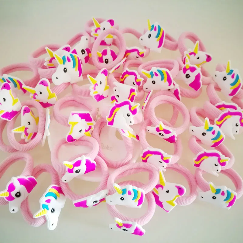 12pc/Set Elastic Hair Rubber Band children Hair Unicorn Headband Kids