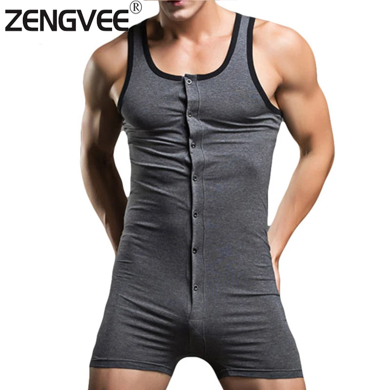 Men's Cotton Rompers Underwear Body Suit New Brand Clothingfor Men Sexy