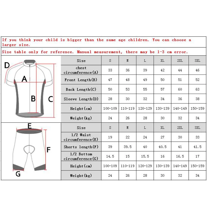 Детская велосипедная одежда с коротким рукавом 3D гелевые шорты костюм детский Велоспорт Джерси комплект для мальчиков и девочек велосипедный свитер-Джерси велосипедный одежда 9 стиль