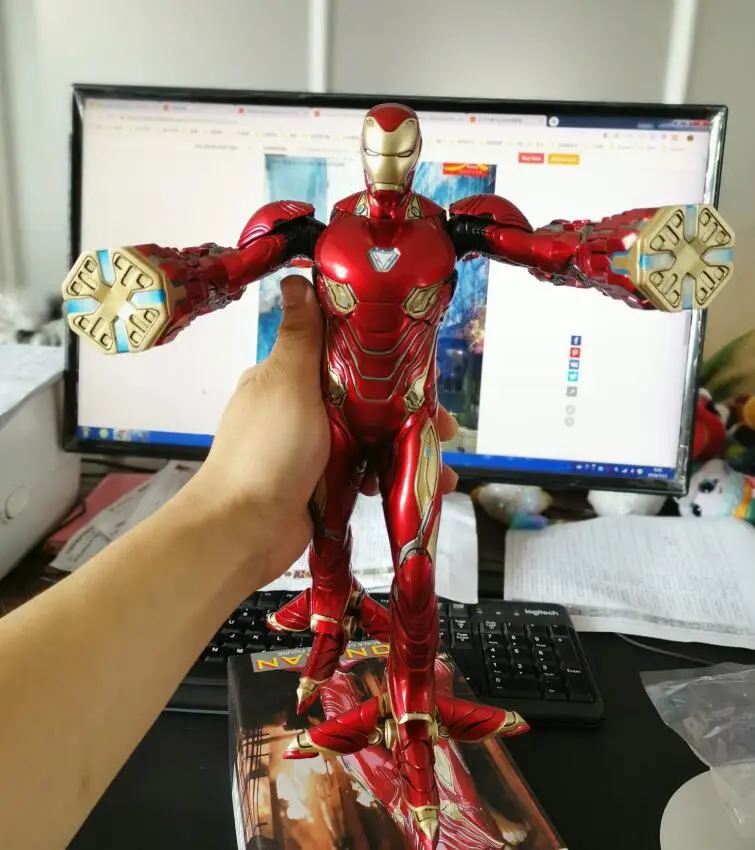 Сумасшедшие игрушки Marvel Мстители Железный человек MK50 1:6 ПВХ Коллекционная