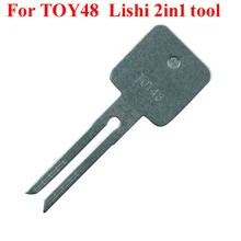 TOY48 lishi инструмент, Lishi Выгравированная линия Заготовка ключа замка зажигания автомобиля весы для стрижки зубов