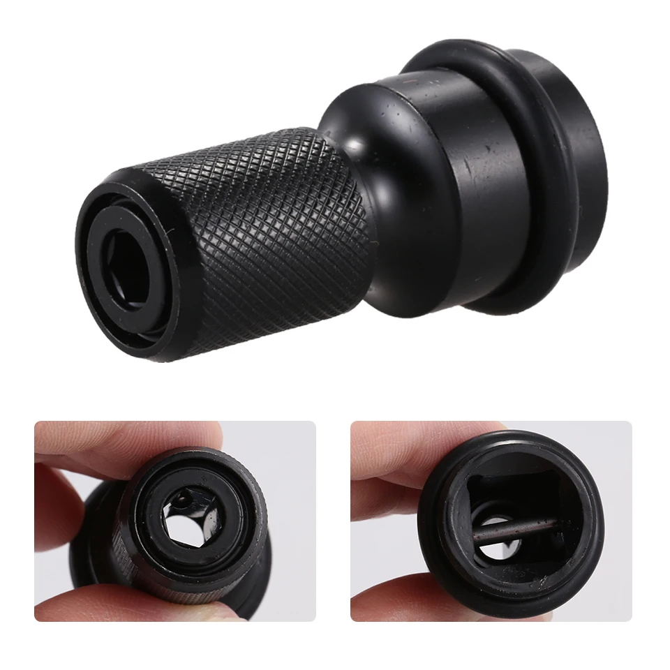 

1/4'' Hex Shank Drill Chuck Conversion Kit Converter Impact Driver 1/2'' Square Quick Change Adapter Converts Air Power Wrench