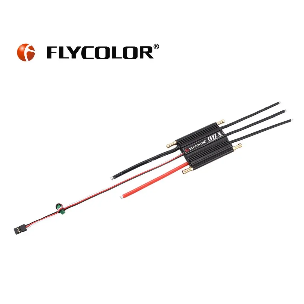 Водонепроницаемый Бесщеточный Регулятор скорости ESC FLYCOLOR 2-6S 90A для RC лодки с BEC 5,5 V/5A система водяного охлаждения