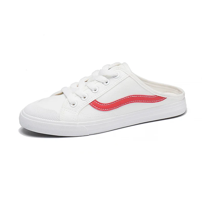 

Women's Canvas Shoes Breathable Heelless Shallow Lace-up Comfortable All-match Lazy Shoes 2019 Fashion Casual Shoes