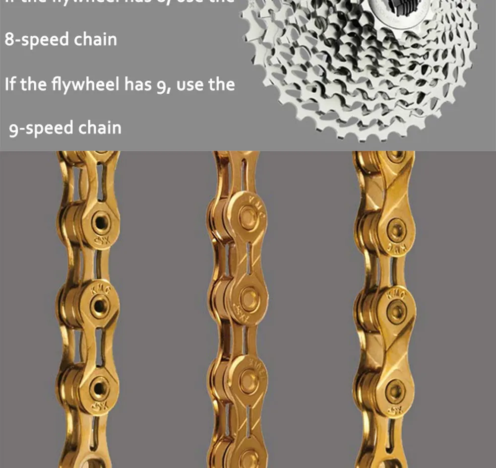 Best KMC chain x11 x11L x11sl X11ept x11el x11.93 gold silver for MTB/Road Bike fo Shimano/SRAM 11 speed 116L /chain bike Full hollow 8