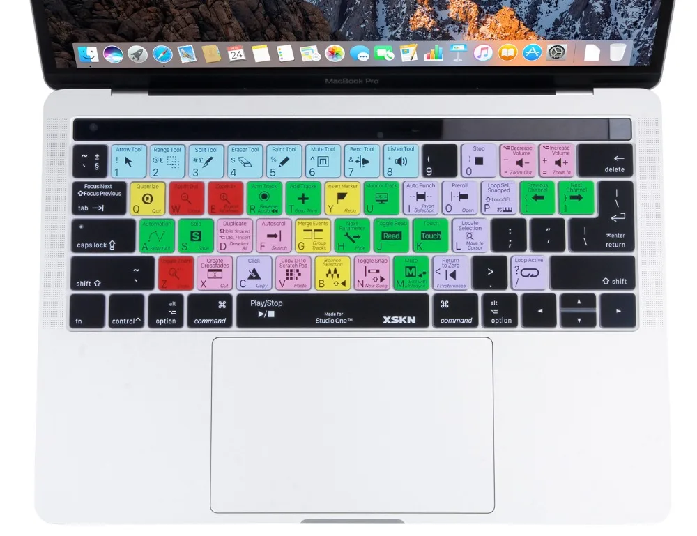 XSKN для PreSonus Studio One Keyboard Skin MacBook Pro 13 15 A1706 A1707 A1989 A90 с сенсорной панелью (наклейка на