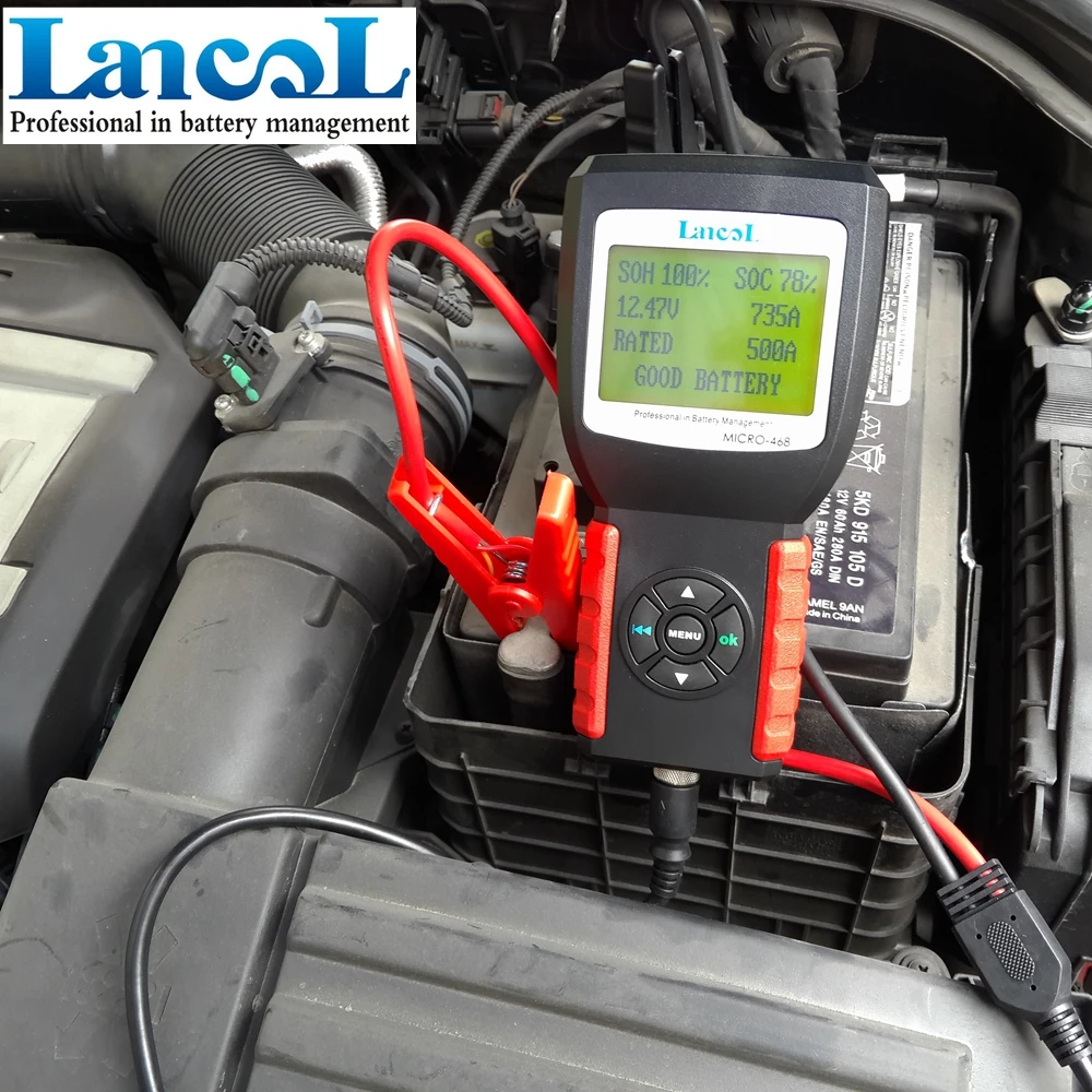 LANCOL MICRO468 12V Car Battery Tester Diagnostictool SOH SOC CCA IR