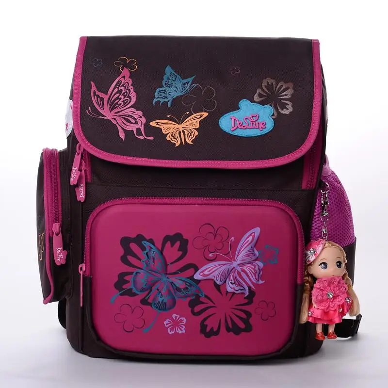 Бренд Delune, школьные ранцы для мальчиков 7-111, 3D ортопедический детский школьный рюкзак, От 5 до 9 лет, 1-5 класс, школьная сумка с рисунком - Цвет: 2-011