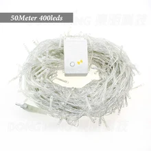 AC110V/220 В 50 м 500 светодиодный S свадебный декоративный светодиодный Рождественская гирлянда гирляндой мерцающее освещение светильники для праздничной вечеринки