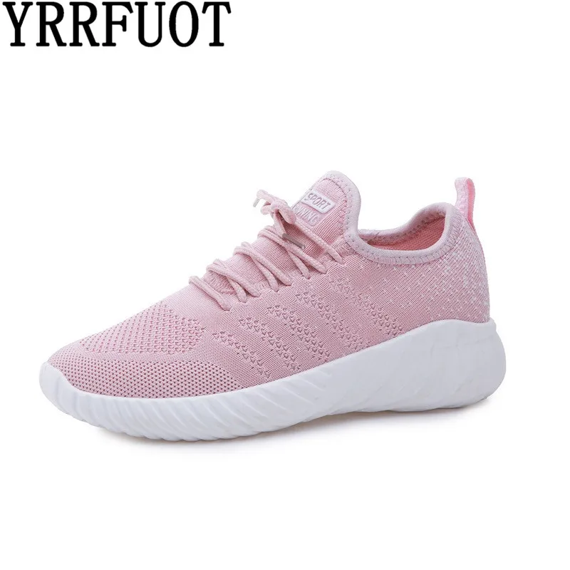 

YRRFUOT Women Fashion Sneakers Breathable Air Mesh Lace-up Trend Shoes Zapatillas Hombre Moda Mujer 2019 Sneakers Women's Shoes
