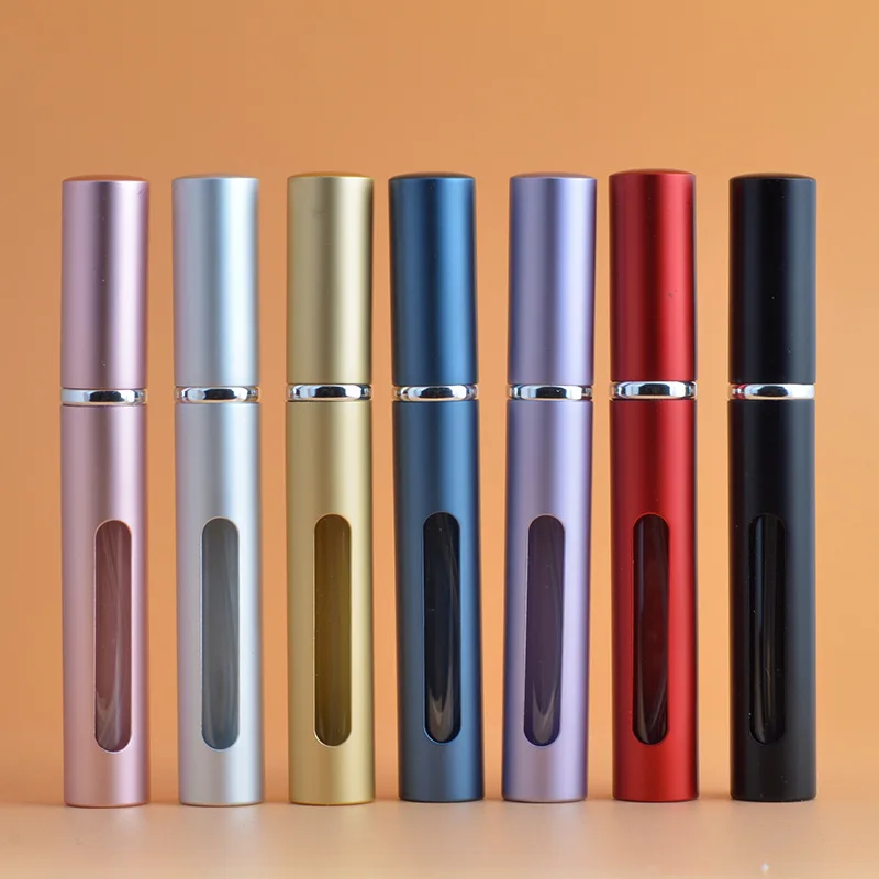 1 pcs 5 ml البسيطة المحمولة السفر مرذاذ برفان قابلة لإعادة التعبئة زجاجة عطر زجاجة رذاذ عطر مضخة حالة فارغة حاويات مستحضرات التجميل