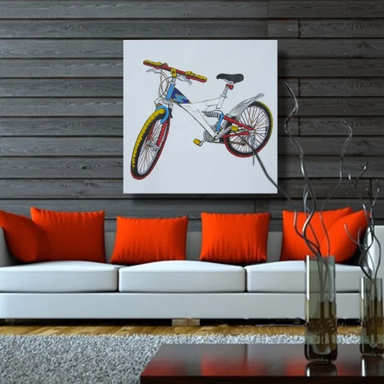 Paint Kit Oil Painting Bike Trip Hand Painted Modern oil painting on canvas wall art picture for room decoration No frame | Дом и сад