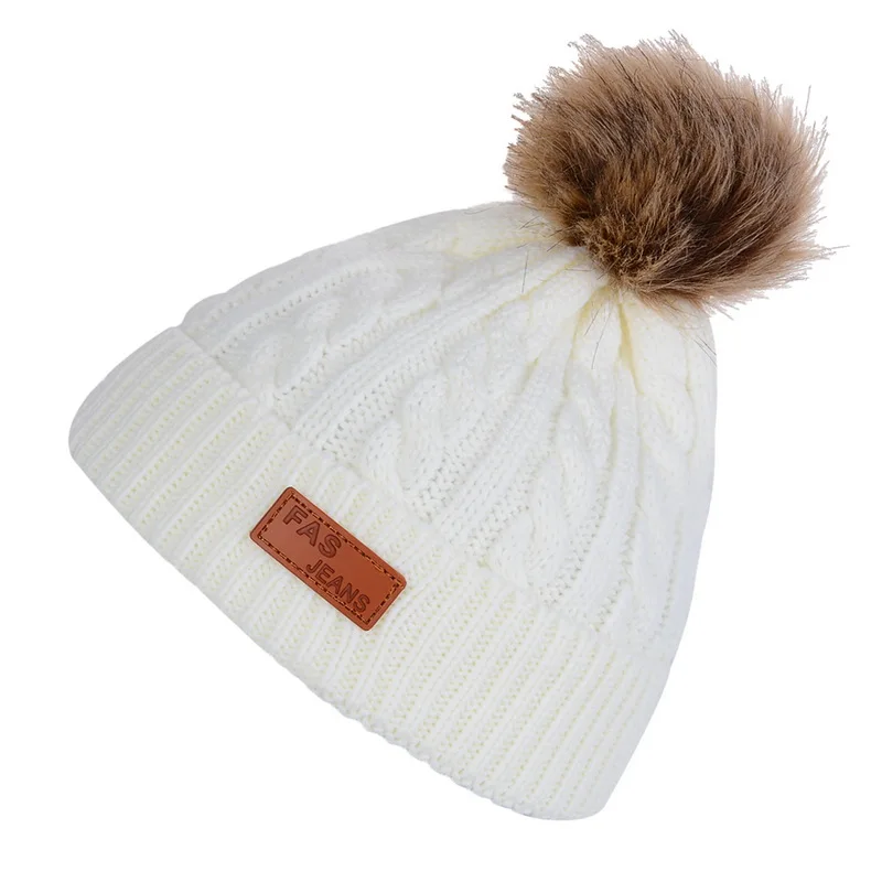 

Brand New Kids Hats For Girls Hat Knitted Beanies Children Winter Cap Brand New Thick Baby Cap Baby Girl Winter Warm Hat