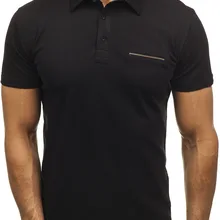 Мужская рубашка поло, брендовая одежда, одноцветное поло, хлопковая рубашка с коротким рукавом, мужская рубашка Camisa Masculina