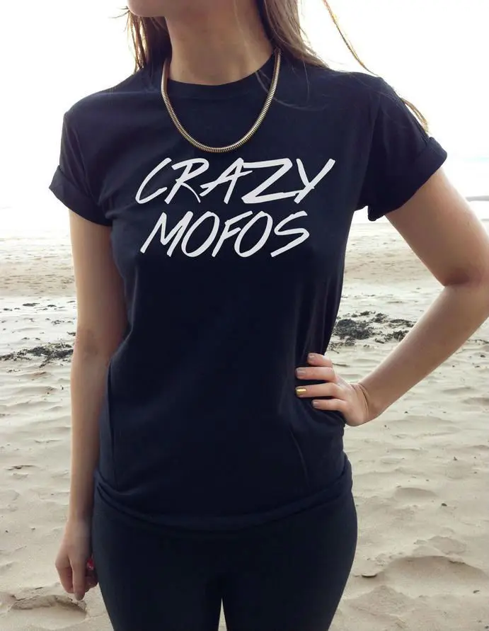 Футболка NIALL HORAN CRAZY MOFOS хлопковая с принтом в одном направлении для женщин белая
