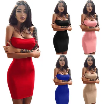 

Women Sexy Summer Bandage Bodycon Dress Evening Party Casual Mini Dress