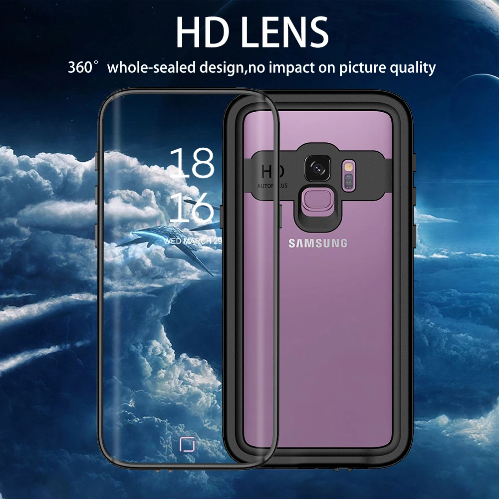S9 IP68 Waterproof Case for Samsung Galaxy S9 S 9 Cover Diving Swimming Surfing Case for Samsung Galaxy S9 Shockproof Cover 