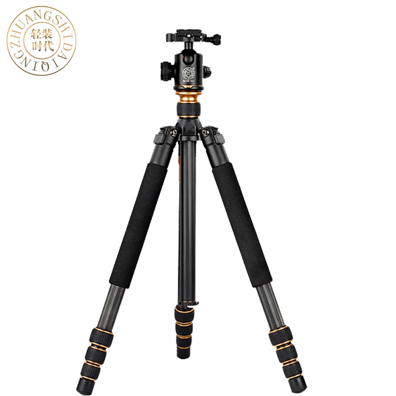 

QZSD-999C New Arrival Carbon Fiber Professional Tripod SLR And Digital Camera Tripods With 360 Degree Ball Head Free Shipping