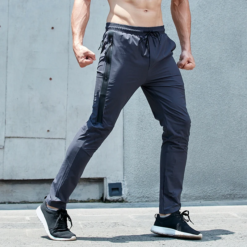 

Summer Autumn Men Running Training Pants Sport Trousers Jogging soccer Basketball Gym Fitness Hiking Sweatpants zipper Pocket